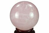 Polished Rose Quartz Sphere - Madagascar #133783-1